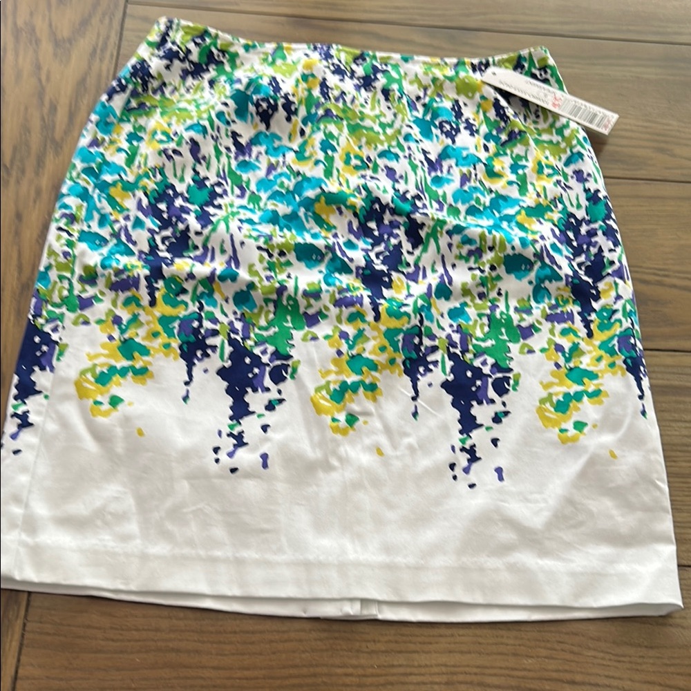 Tribal Blue Pencil Mini Skirt for Resort Wear BNWT size 6